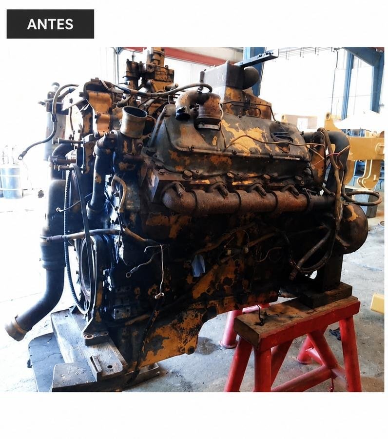 Motor industrial antes del tratamiento