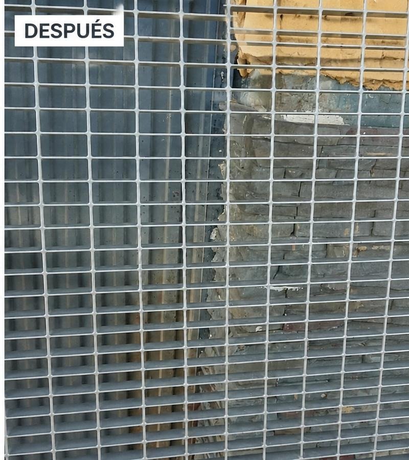 Rejilla metálica después del tratamiento